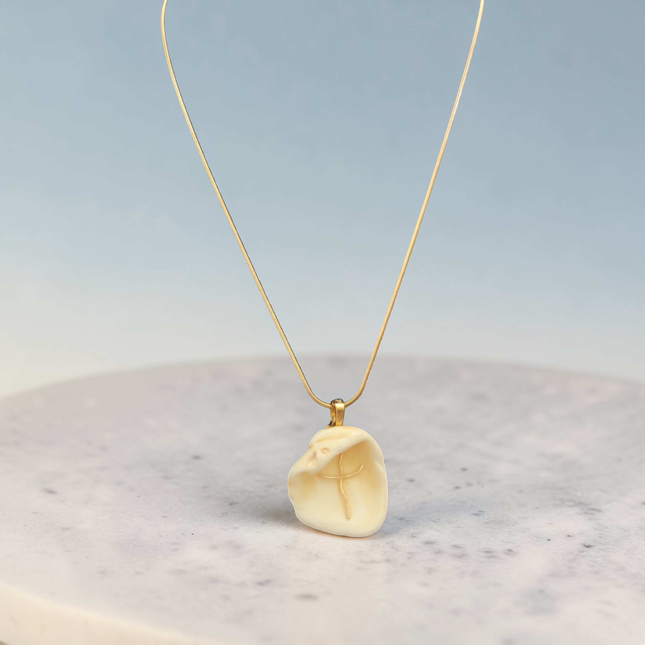 The Sun-Kissed Inset Cross Necklace