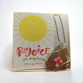 "Morning Mercies" Pink & Honey Natural Stone Cross Necklace